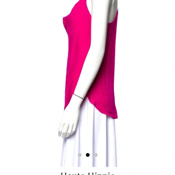 Haute Hippie hot pink/fuchsia 100% silk top - xs - Picture 2 of 3